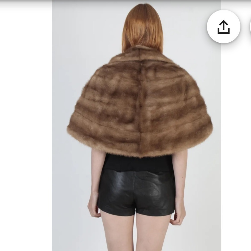Ben Sherman Mutation Mink Stole In Natural Brown Vintage 60s - Picture 4 of 12